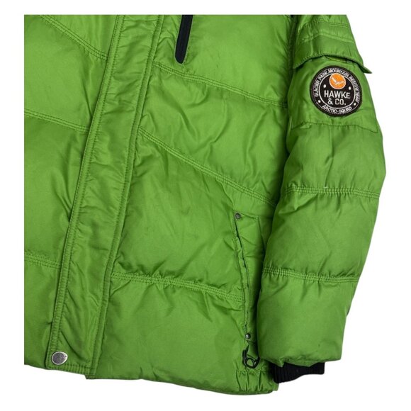 HAWKE & CO Green Down & Feather Fill Winter Puffer Parka Jacket Womens Large - Picture 5 of 8